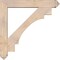 Ekena Millwork Merced Arts and Crafts Smooth Bracket w/ Offset Brace, Douglas Fir, 7 1/2"W x 46"D x 46"H BKT0806X46X46MRC03SDF - alternate 4